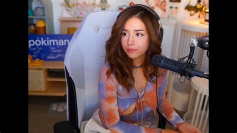 pokimame nip slip|Pokimane has minor wardrobe malfunction on stream